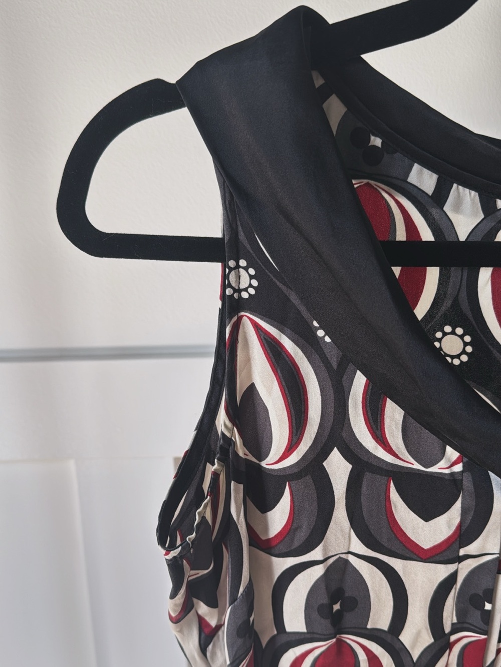 Ted Baker 100% Silk Cowl Neck Sleeveless Geometric Dress - Picture 7 of 10